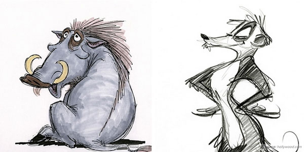 迪士尼動畫角色的早期設計，感覺有另一種滋味