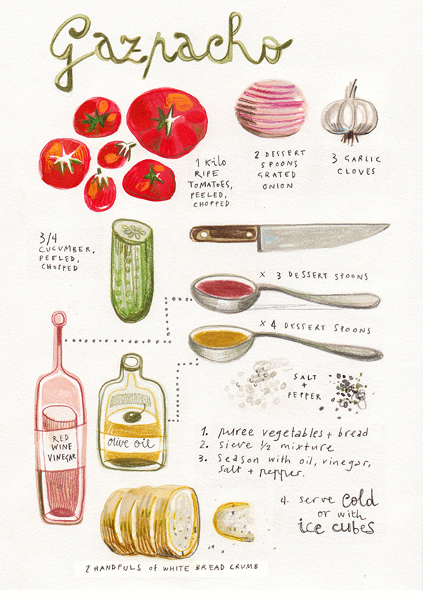 讓人萌生做菜意願，可愛手繪插畫食譜