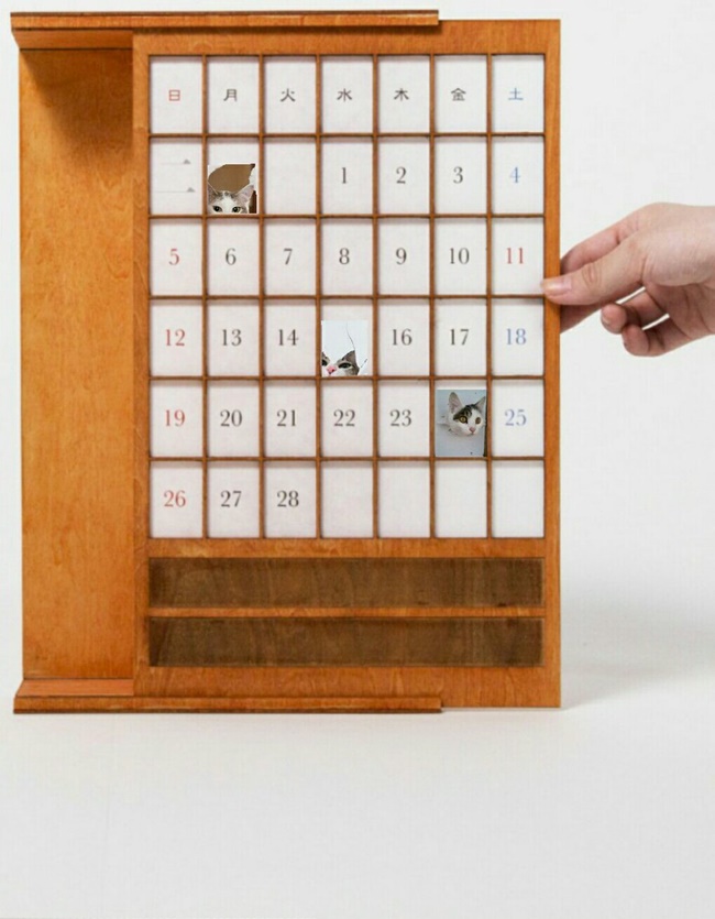 一天最紓壓的時刻！每過一天就戳破一格的「紙門月曆」