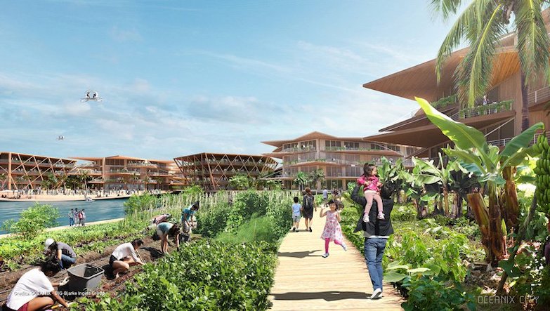 氣候變遷、海平面上升別怕！聯合國攜手丹麥建築團隊BIG釋出未來漂浮城市Oceanix City解法