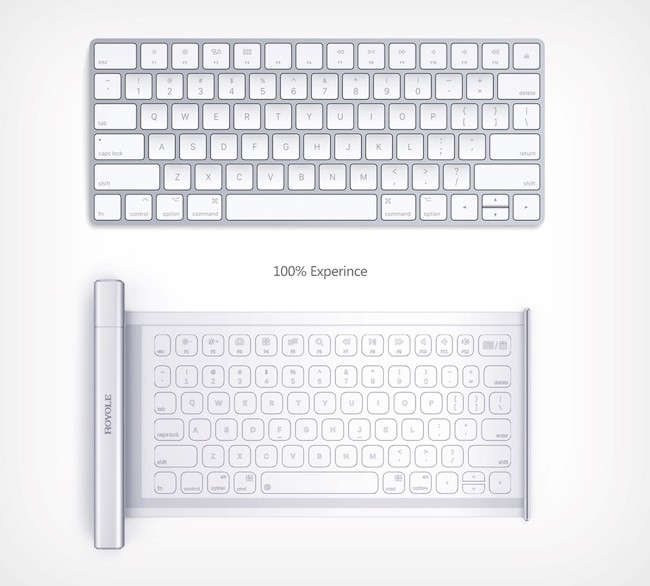 能「曲」能伸的捲軸式軟鍵盤！厚度 0.04 mm、透明度 92% 如羽毛般的使用體驗 實現科幻電影夢