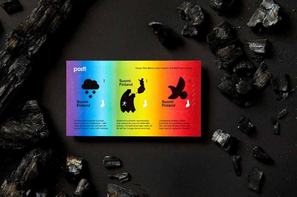 一摸就變色！芬蘭郵政「地球暖化郵票」設計創意提醒氣候變遷危機