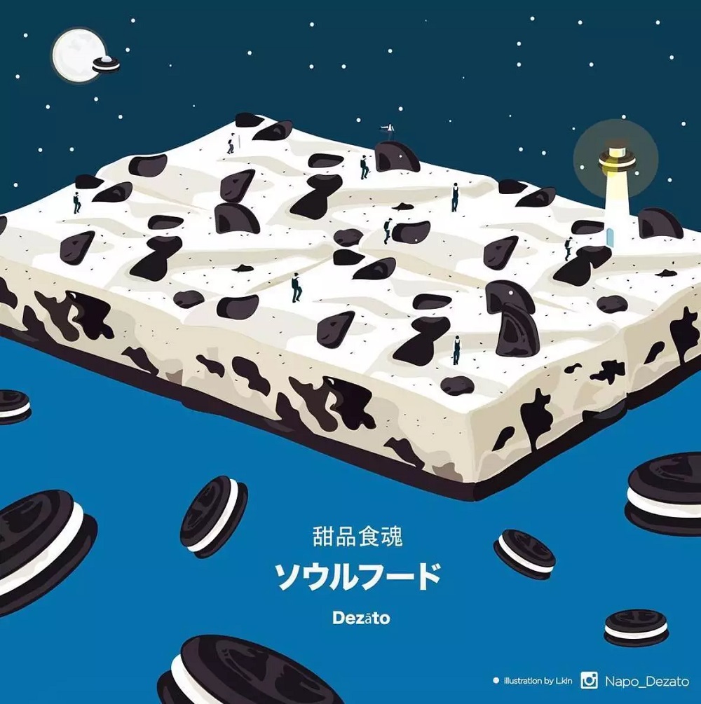 甜點變身奇幻城市！香港插畫家湯瑪士拿破崙以繽紛色彩繪出甜點世界