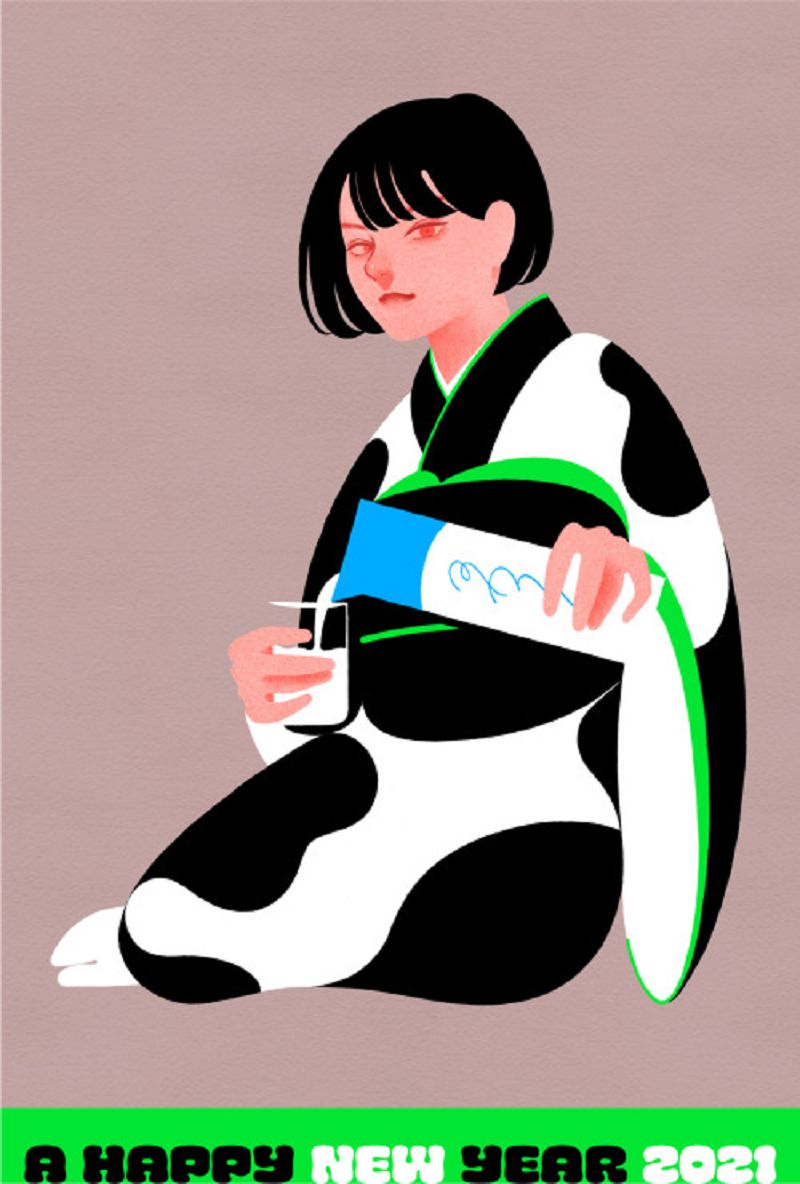 吉卜力、田中達也、藝術家 FeeBee 的牛年賀卡設計！2021 日本藝術家新年祝福齊登場