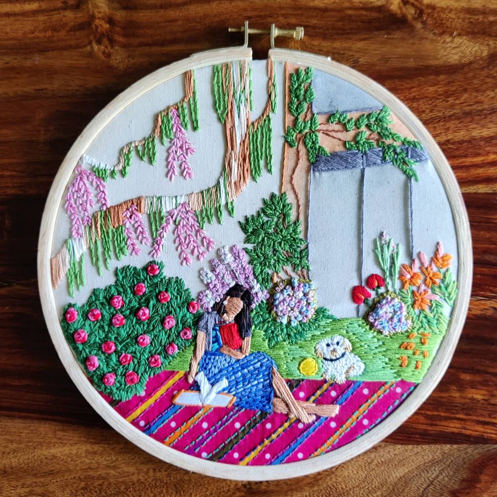 儀式感風格刺繡！印度刺繡藝術家Anuradha Bhaumick將日常化為浪漫刺繡創作