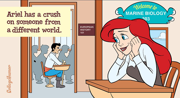 如果迪士尼公主們是大學生...