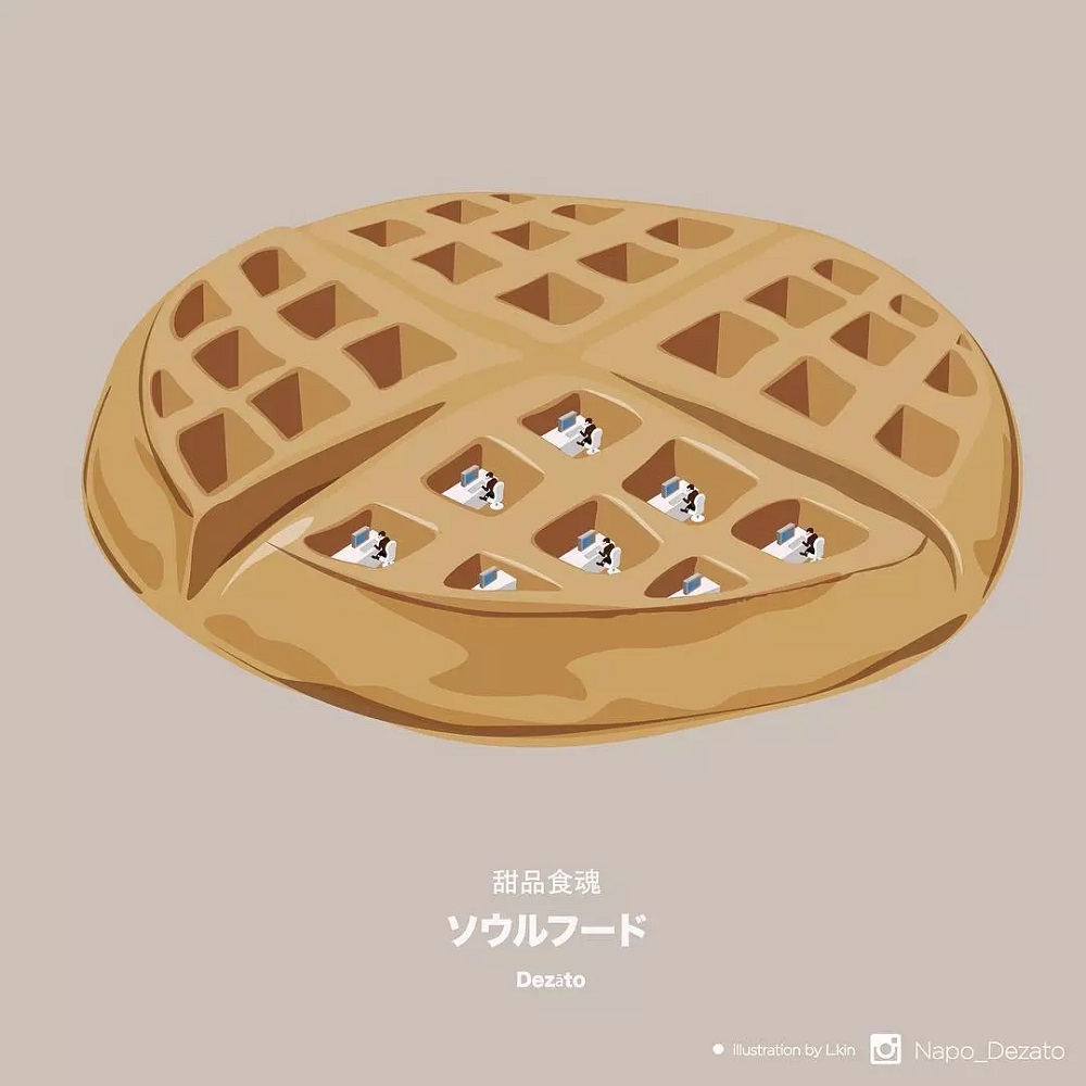 甜點變身奇幻城市！香港插畫家湯瑪士拿破崙以繽紛色彩繪出甜點世界