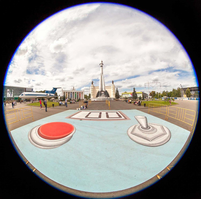 整座城市都是立體畫布!Roadsworth 為灰白的街景增添繽紛玩心