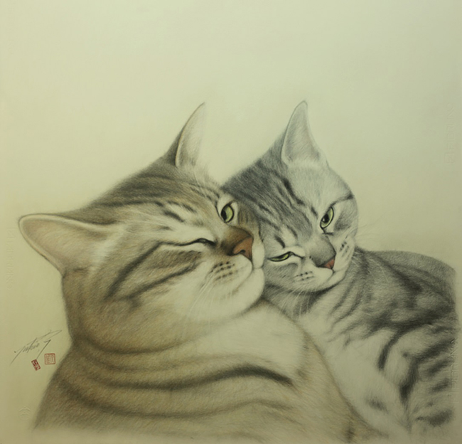 愛的體現與療癒人心的藝術創作 高橋行雄筆下的「貓系列」