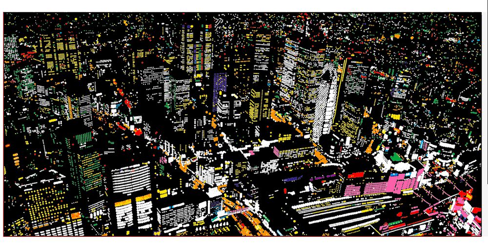 用圓點貼紙創作！藝術家大村雪乃貼出台北101、東京等百萬夜景