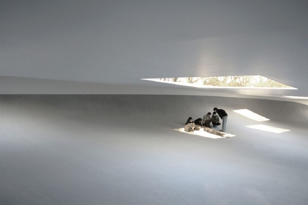 石上純也操刀神奈川工科大學KAIT廣場!無柱支撐、59個方形開口營造純白禪意境地