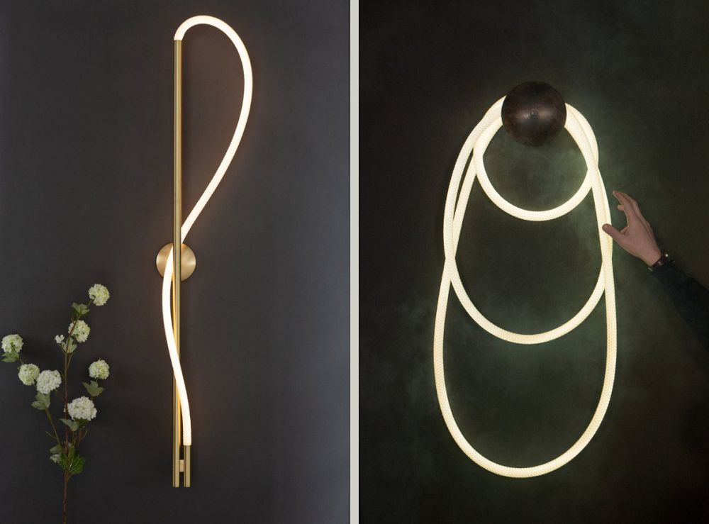 自由變化的發光繩索燈具!美國設計師打造「Tracer Loop」照明燈具