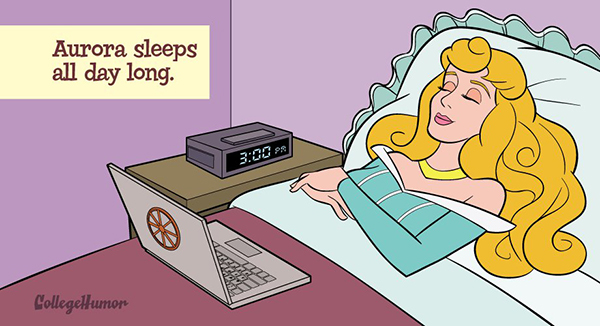 如果迪士尼公主們是大學生...