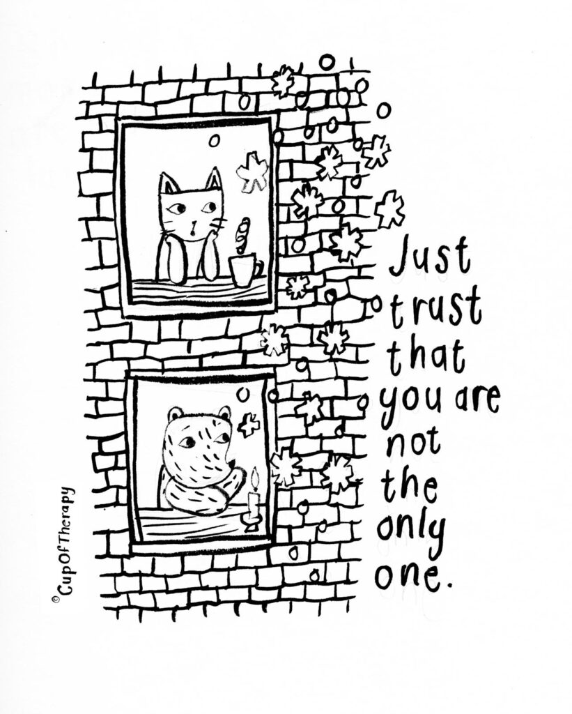 珍惜與他人、自己相處的時光！芬蘭 CupOfTherapy 以療癒插畫溫暖在節日獨處的你