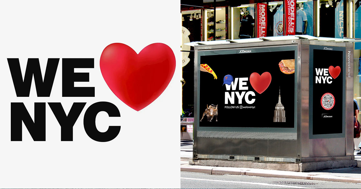 紐約全新城市標誌Logo「We ❤ NYC」!選用Helvetica字體呈現21世紀版本新標語