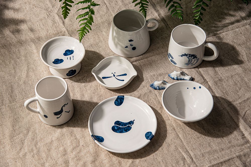 「JINHO宜蘭敬好生活」誠品南西快閃店!土地滋養陶杯、海洋暈成藍染,好山水收納成生活的風景