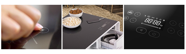 讓沙發馬鈴薯難以起身的 all-in-one 智慧茶几 Sobro，迷你冰箱、藍芽喇叭、觸控面板、USB 插座、LED 照明等通通有