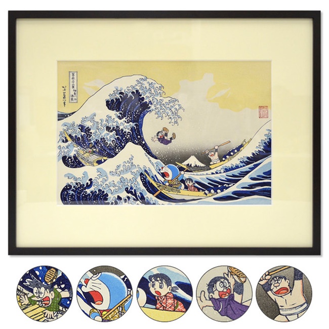 哆啦 A 夢玩穿越！坐上時光機現身浮世繪名畫