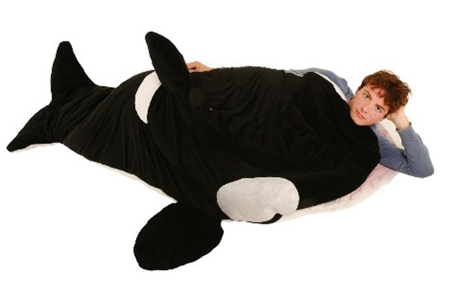抵禦寒冬法寶「巨型鯊魚睡袋」！被鯊魚吞一口的溫暖夢鄉