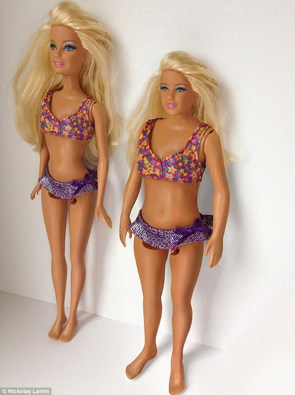 把芭比的夢幻身材打回原形！真人比例版的芭比娃娃