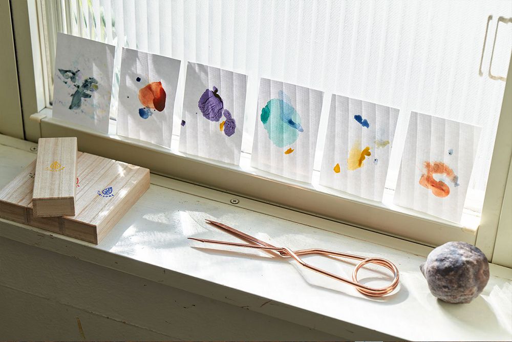 繽紛書法文具！京都TAG文具「文染」彩色墨條遇上手工玻璃硯台