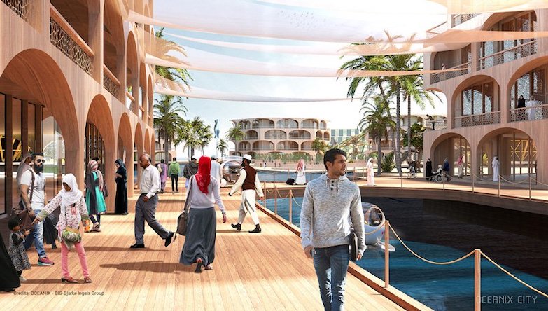 氣候變遷、海平面上升別怕！聯合國攜手丹麥建築團隊BIG釋出未來漂浮城市Oceanix City解法