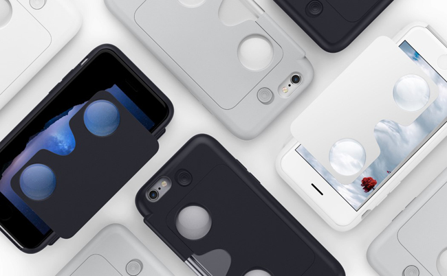 輕薄 VR 眼鏡手機殼，按一下聲光世界彈出於眼前