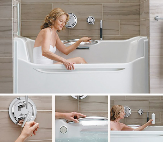 坐式入浴更安全！銀髮族防跌倒 Kohler Elevance 浴缸