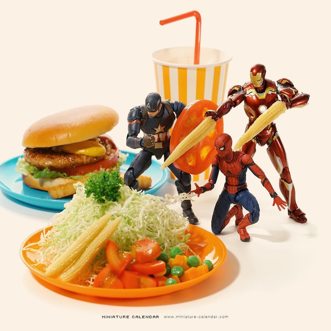 田中達也打造微縮超級英雄宇宙！奇異博士魔法陣變身蚊香、甜甜圈