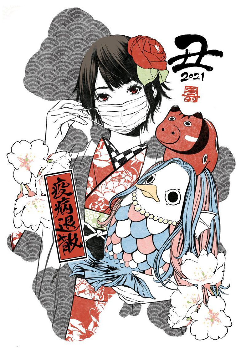 吉卜力、田中達也、藝術家 FeeBee 的牛年賀卡設計！2021 日本藝術家新年祝福齊登場