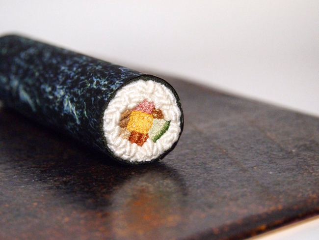 這真的不能吃嗎？用繡線打出來的日本料理