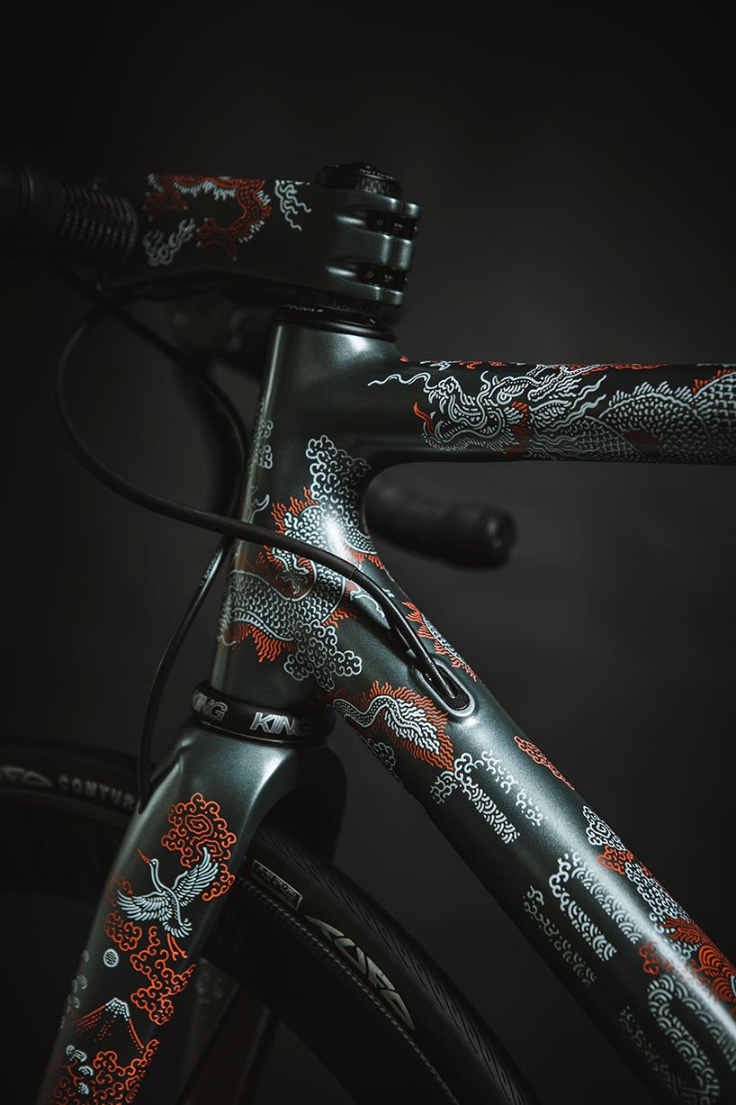 超精緻手繪東洋風格花紋自行車 scalatore samurai！捷克插畫師繪出龍紋、武士圖騰的個性車款