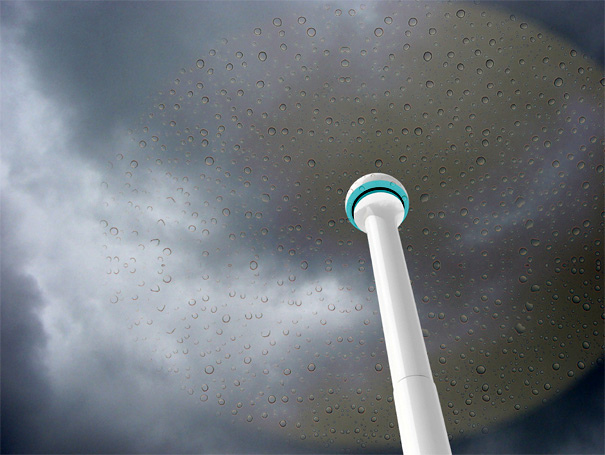 雨傘少了傘布怎麼遮雨?未來感的空氣雨傘發想中