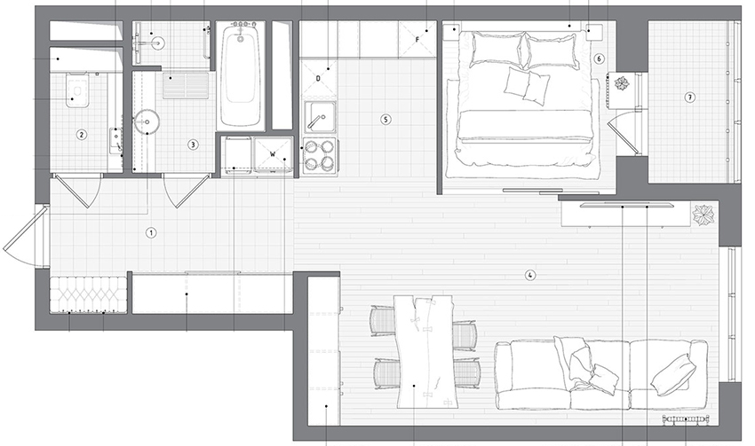 跳色管線更有設計感！15 坪俄羅斯 Loft 風公寓