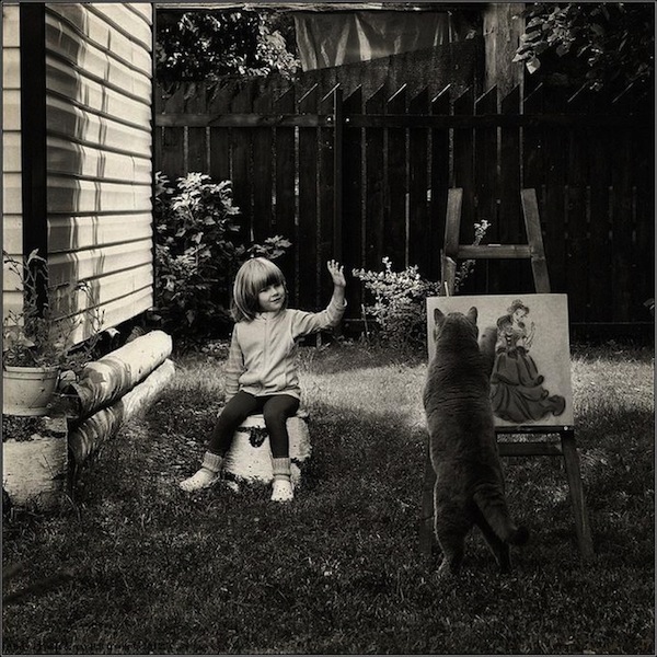 小女孩x貓咪=無與倫比的萌感