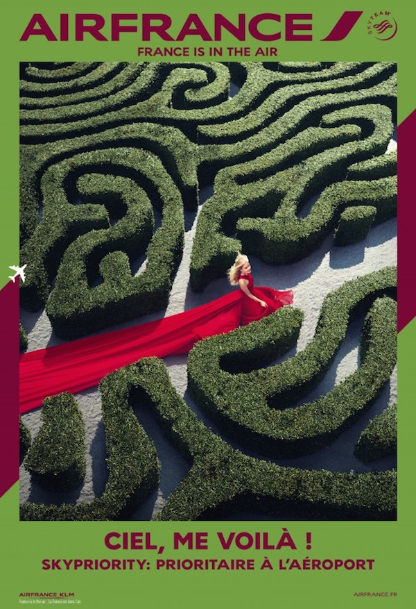 【廣告創意】充滿法式風情的美麗法航海報