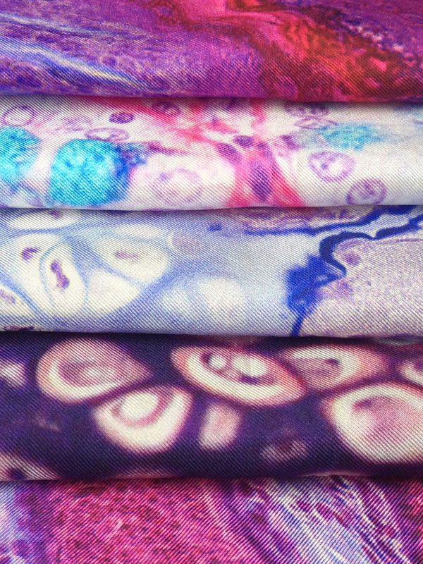 把人體器官圍在身上，器官組織花紋絲巾