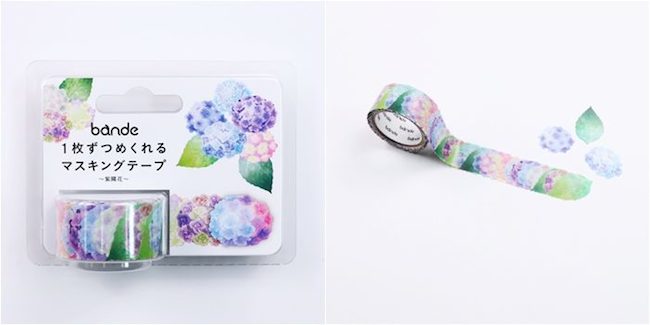 可以拆解的日本 bande 紙膠帶夏日新作，給你美麗紫陽花與康乃馨超應景！