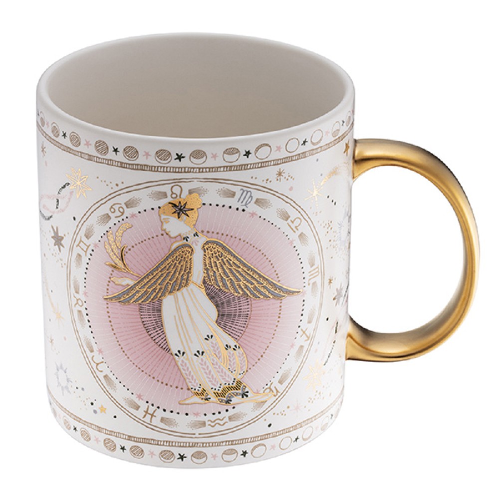 星巴克全新12星座馬克杯!精緻插畫遇上霧白釉色、金把手、燙金禮盒