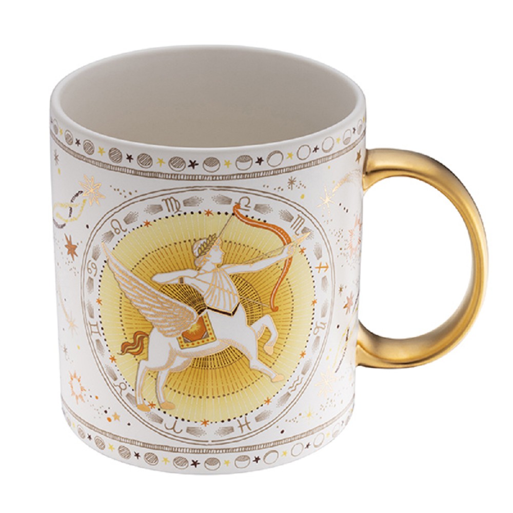 星巴克全新12星座馬克杯!精緻插畫遇上霧白釉色、金把手、燙金禮盒