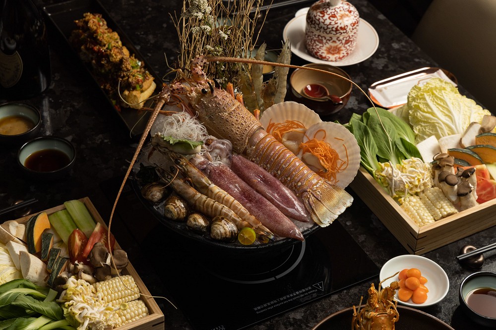 大直NOKE「明粵」粵式火鍋 !隈研吾以岩岸海蝕洞意象打造餐飲空間