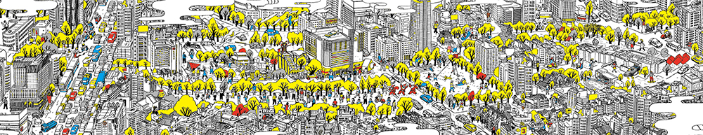 42 米「草悟道上河圖」巨作落腳勤美！藝術家 Croter、小路映清新画描繪台中草悟道的百年記憶