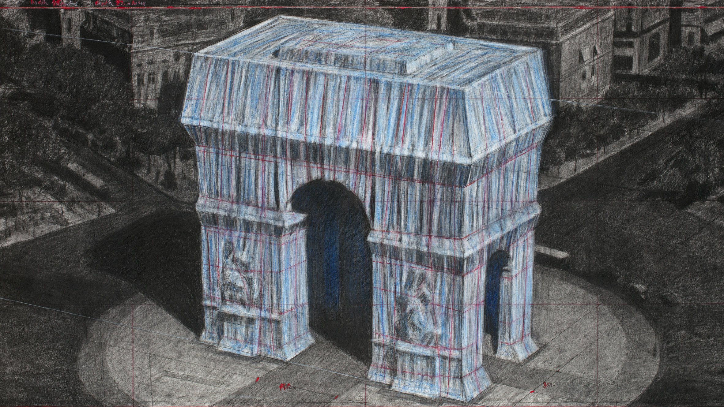 包覆巴黎凱旋門 地景藝術家christo And Jeanne Claude用銀藍布 紅繩重新打包 大人物 包覆巴黎凱旋門 地景藝術家christo And Jeanne Claude用銀藍布 紅繩重新打包 大人物