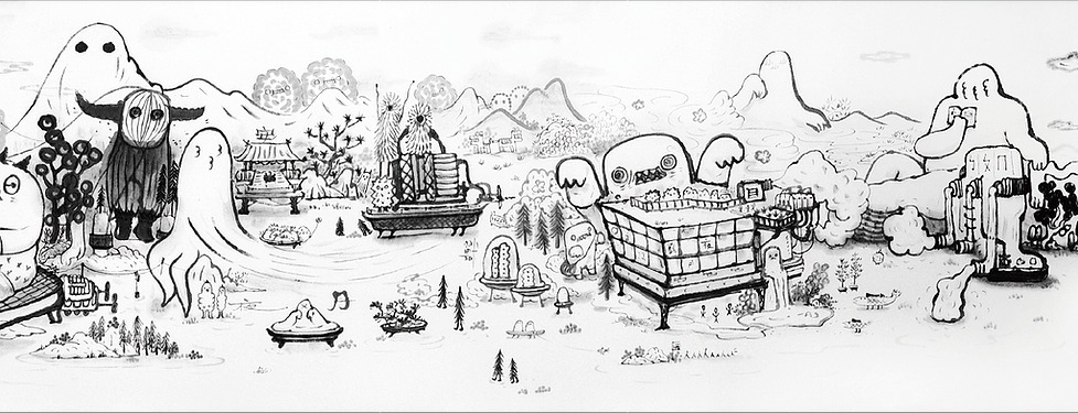 屏東看海美術館《春江獸月夜》！台灣藝術家阿咧打造14公尺怪獸氣球、超萌雕塑