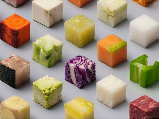 絕對工整食物方塊陣列，異常療癒的視覺饗宴