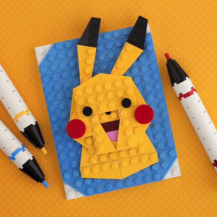 用樂高畫出來的卡通人物更傳神！Chris McVeigh 的 Brick Sketches