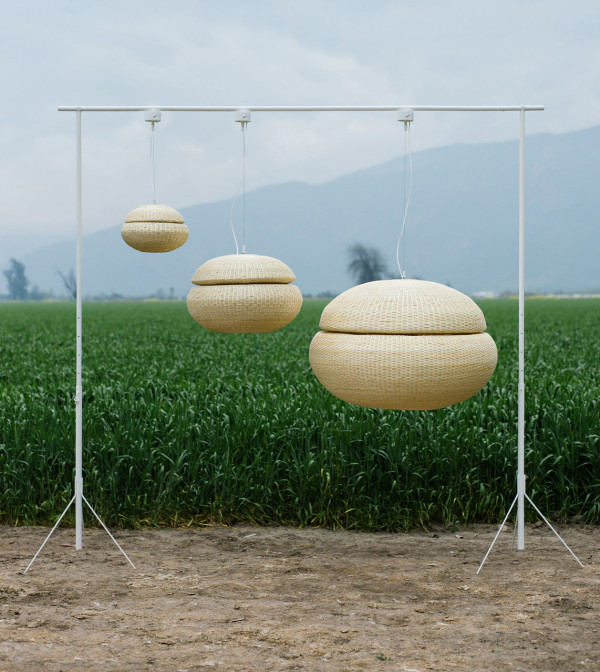 傳統編織籃可以這樣玩，散發清香胖胖燈罩