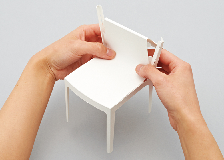 1/5 的迷你紙椅模型，自己組裝最好玩