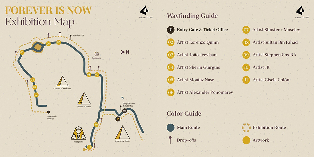 金字塔斷開漂浮！埃及4500年金字塔旁首個當代藝術展《永恆就在此刻》10件藝術裝置亮相