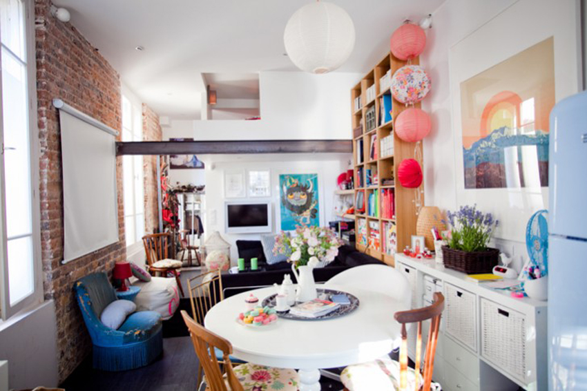 亮麗的居家氣氛，法國 10 坪甜蜜公寓